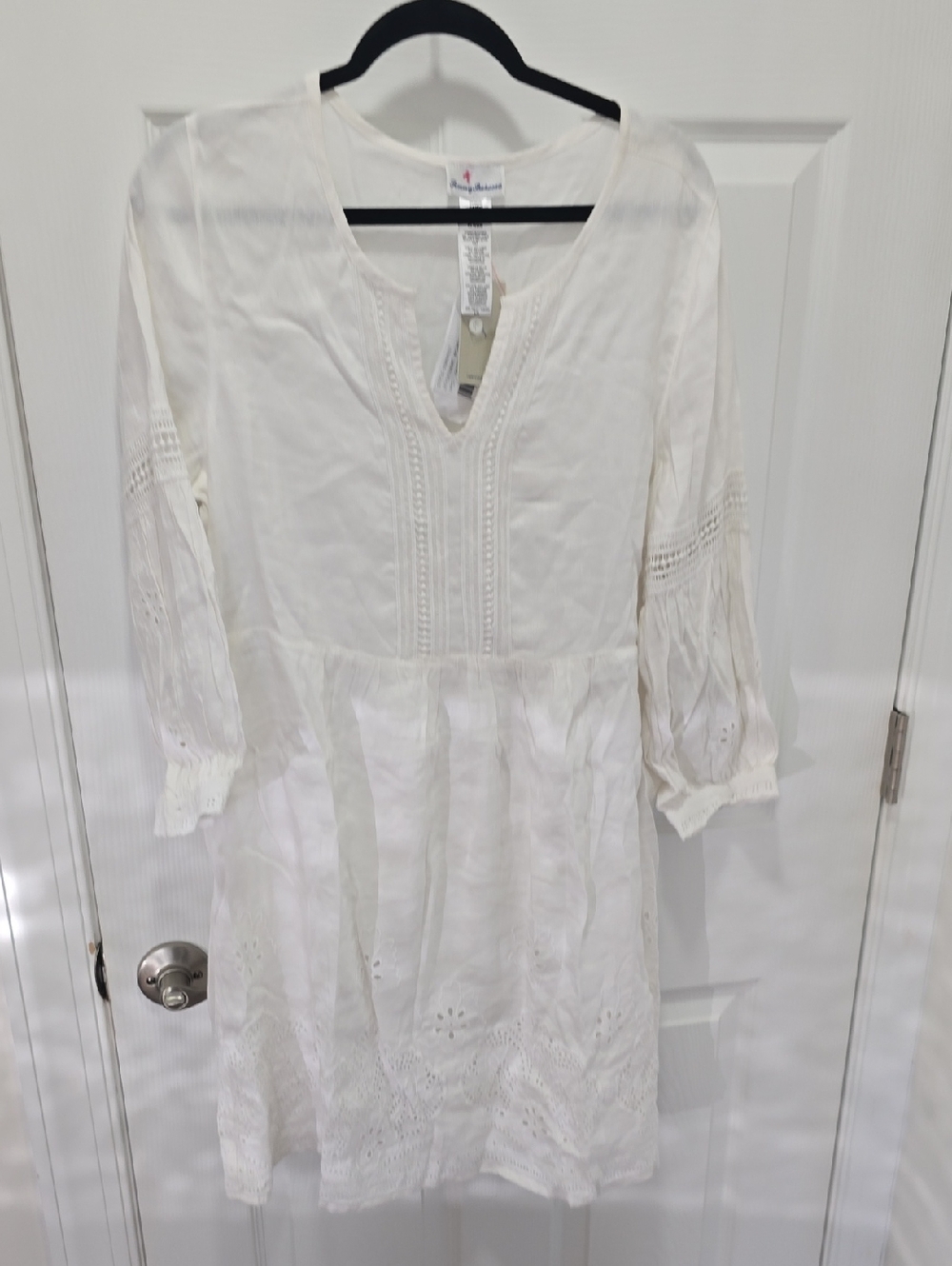 Tommy Bahama Cream Eyelet Tunic